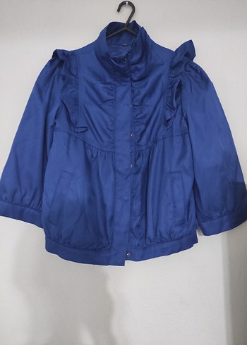 Mavi Renkli, Volan Detaylı  ceket - Görsel 3