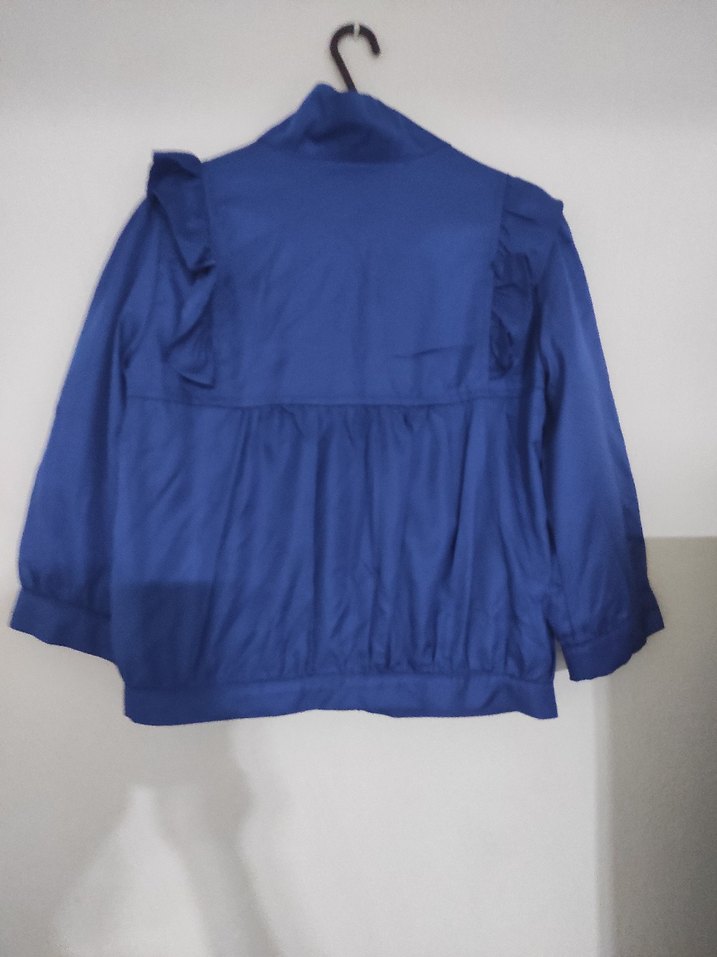 Mavi Renkli, Volan Detaylı  ceket - Görsel 2