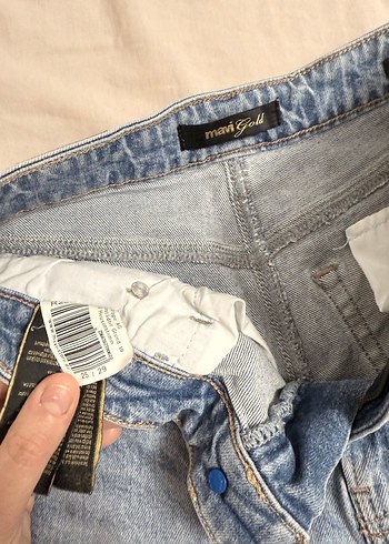 Zara Gri Düğmeli Rahat Kesim Kadın Jean - Görsel 5