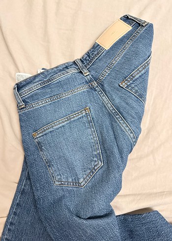 Zara Gri Düğmeli Rahat Kesim Kadın Jean - Görsel 13