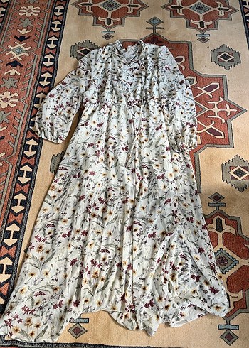 Çiçek Desenli Uzun Bohem elbise - Görsel 4