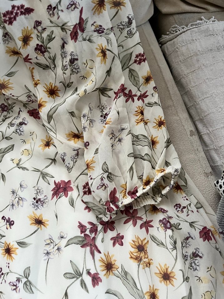 Çiçek Desenli Uzun Bohem elbise - Görsel 2