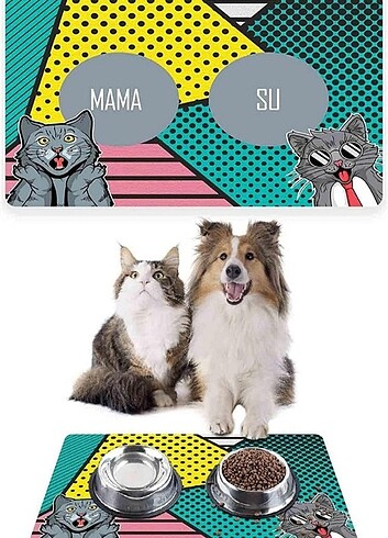  Baskılı kedi köpek paspası 