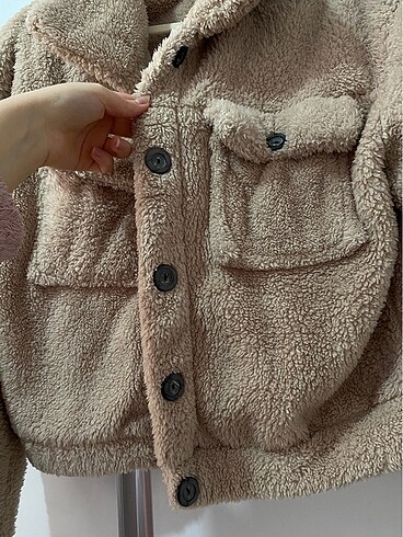 s Beden camel Renk Peluş mont