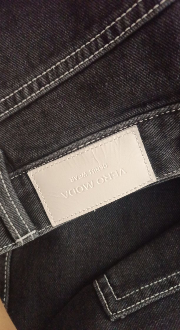 Siyah Bol Kesim Street Style Kadın Kot Pantolon - Görsel 4