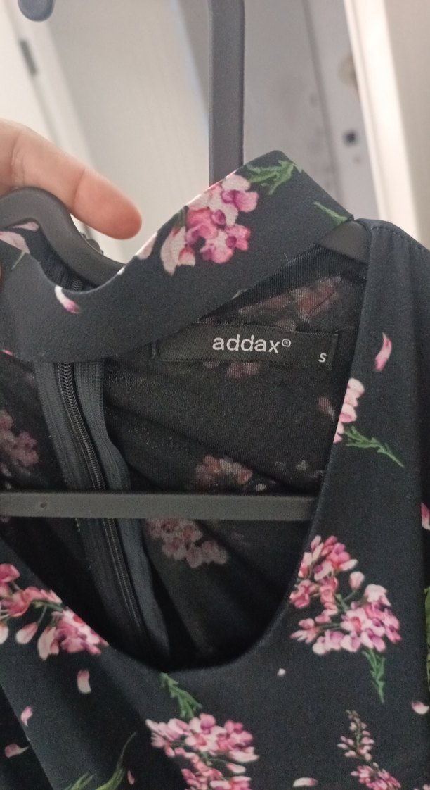 Pembe Çiçekli Uzun Kollu Midi Elbise - Görsel 3