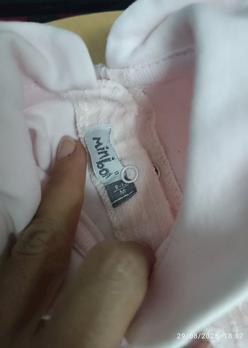 Pembe Dantel İşlemeli bebek Elbise - Görsel 3