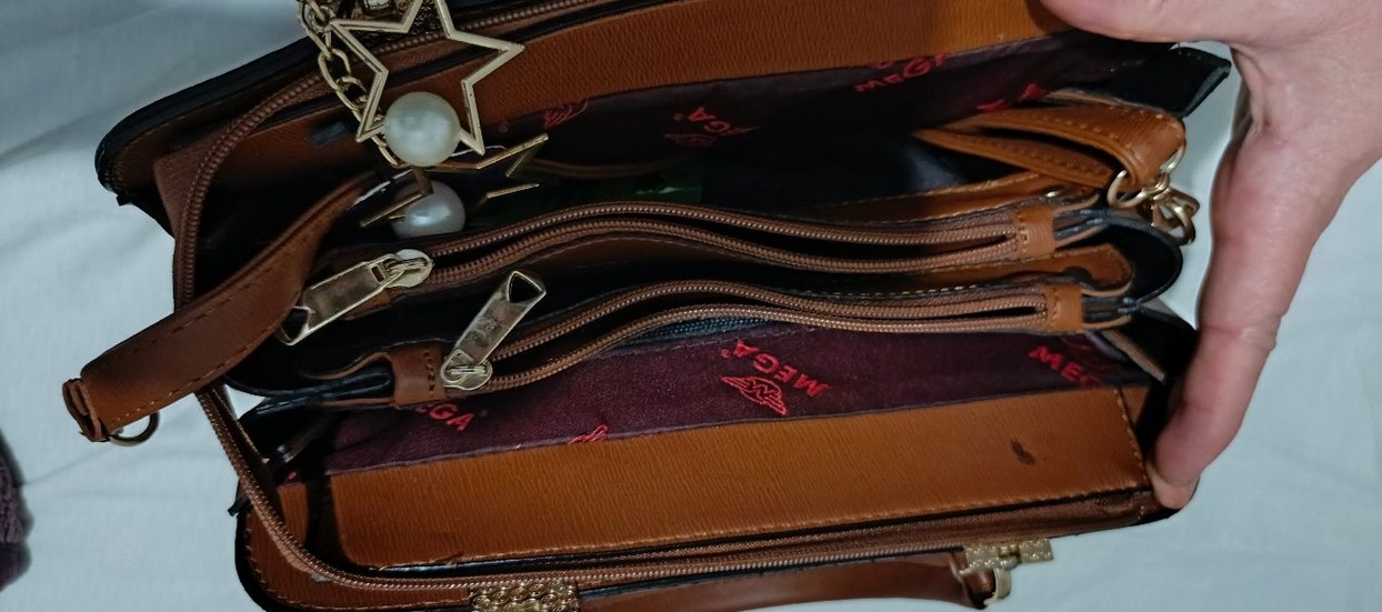 Klasik Kahverengi Deri Kadın Çanta - Görsel 2