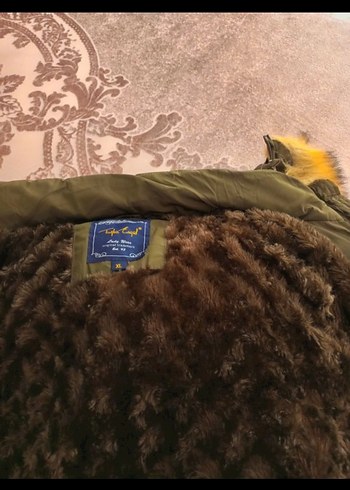 Kürk Detaylı Kadın Koyu Kahverengi Midi Mont - Görsel 7