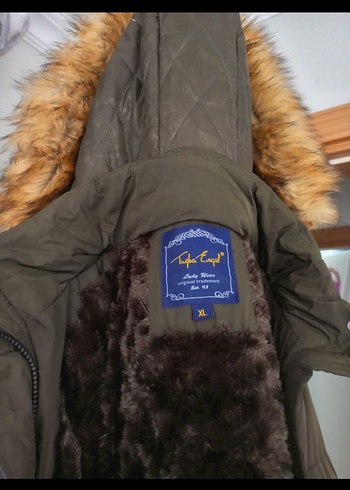 Kürk Detaylı Kadın Koyu Kahverengi Midi Mont - Görsel 3