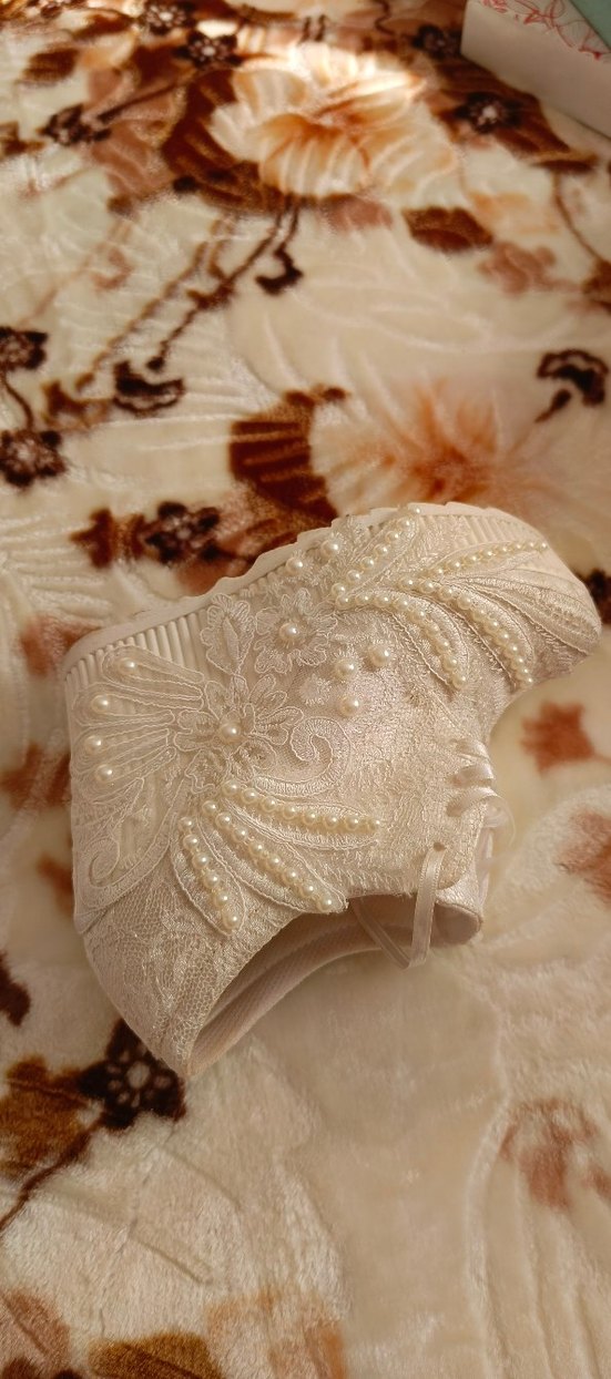 Dantel İşlemeli Beyaz Gelin Ayakkabısı - Görsel 2