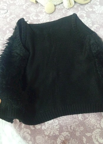 Siyah Kürklü kız çocuk Yelek - Görsel 5