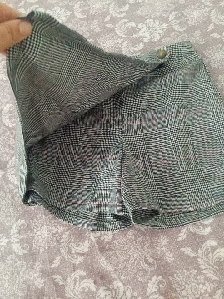 Düğmeli Gri Mini Etek - Görsel 2