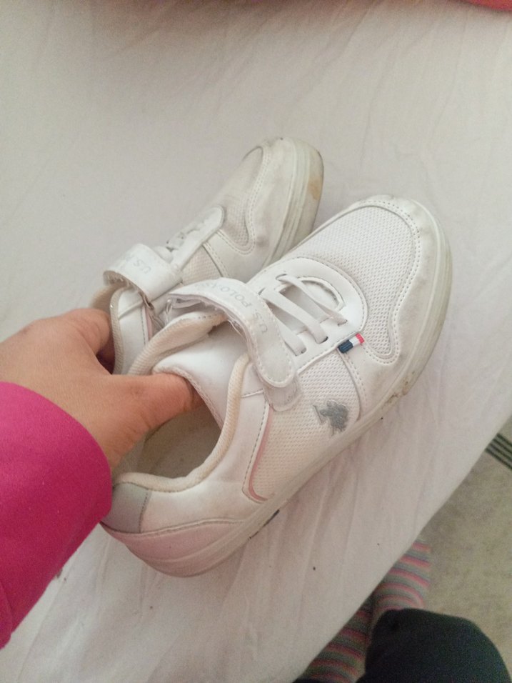 Beyaz Erkek Çocuk Spor Ayakkabı Velcro - Görsel 3