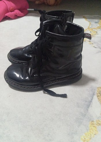 Kızlar için Siyah Goth Lastik Botlar - Görsel 3