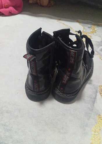 Kızlar için Siyah Goth Lastik Botlar - Görsel 4