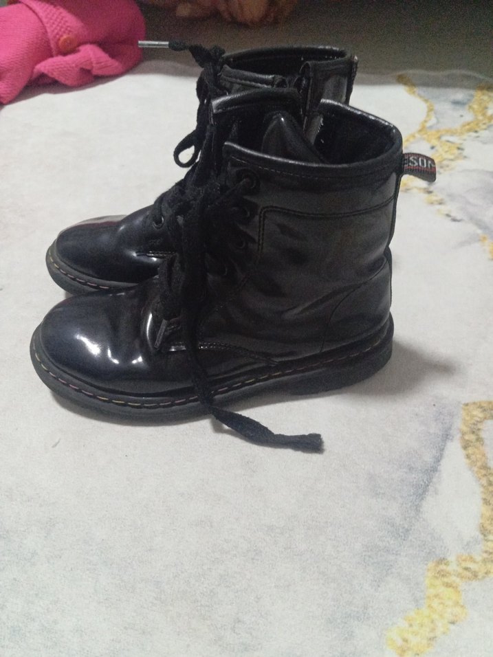 Kızlar için Siyah Goth Lastik Botlar - Görsel 3