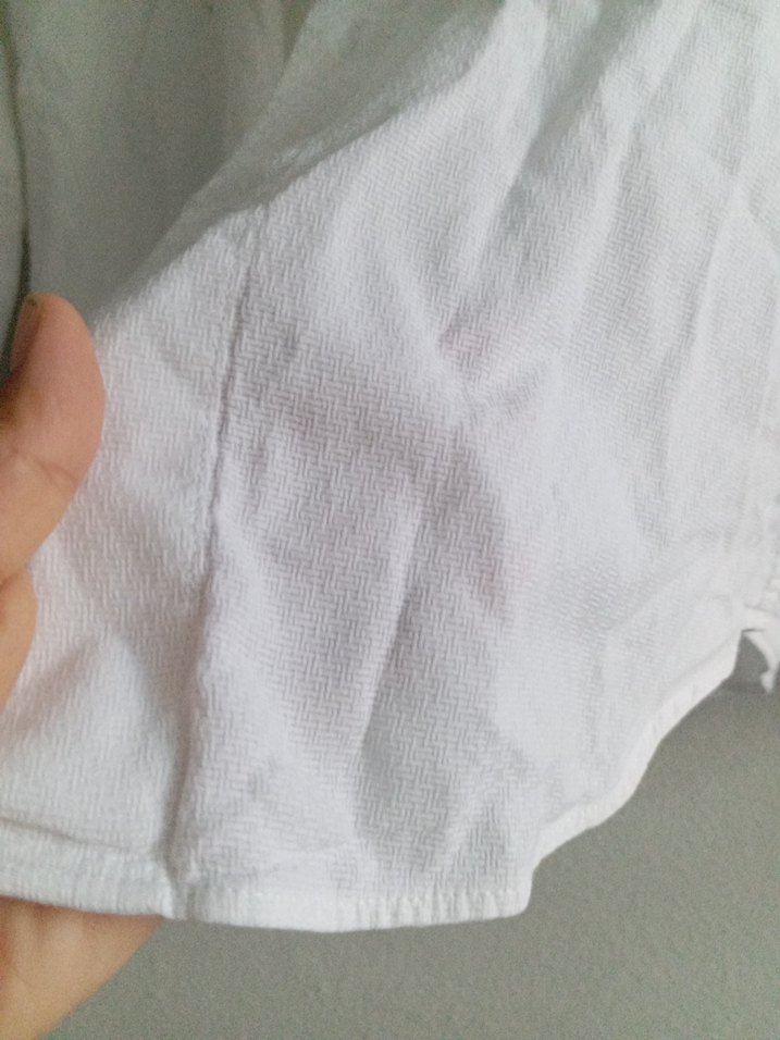 Beyaz Keten Uzun Kollu Erkek Gömlek - Görsel 3