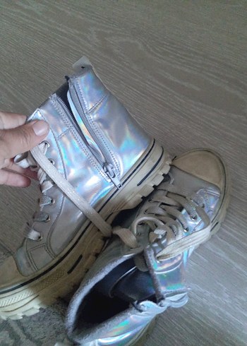 Gri çocuk Dolgu Topuklu Spor Ayakkabı - Görsel 6