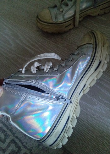 Gri çocuk Dolgu Topuklu Spor Ayakkabı - Görsel 5