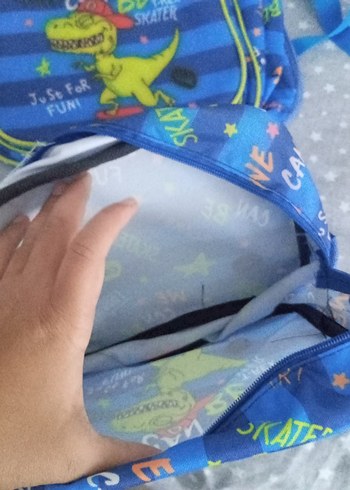 Renkli Mavi Çocuk Okul Çantası - Görsel 4