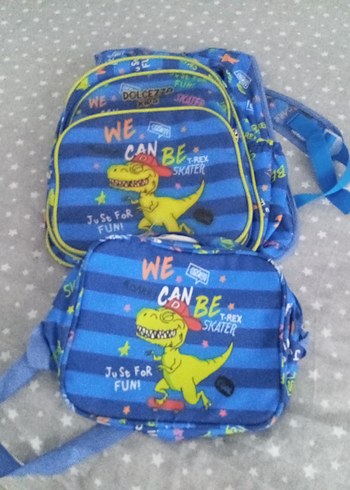 Renkli Mavi Çocuk Okul Çantası - Görsel 3