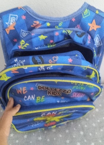 Renkli Mavi Çocuk Okul Çantası - Görsel 2