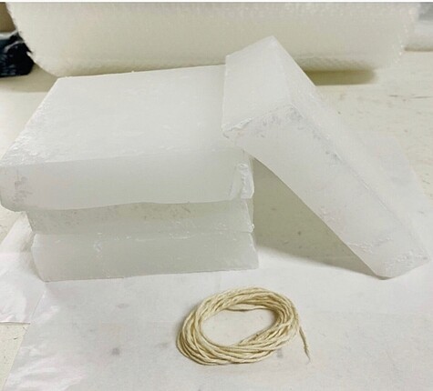 1 kg PARAFİN + 3 metre pamuk mum ipi