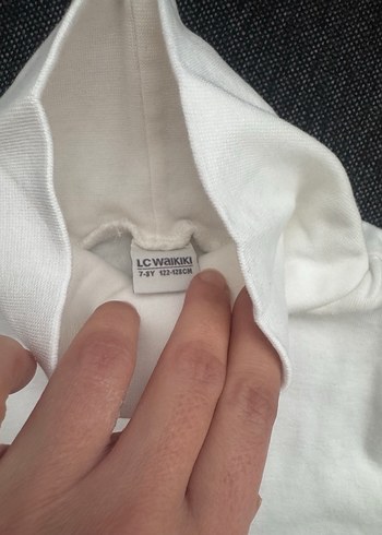 Beyaz Balıkçı Yaka kız çocuk 7-8 yaş - Görsel 3