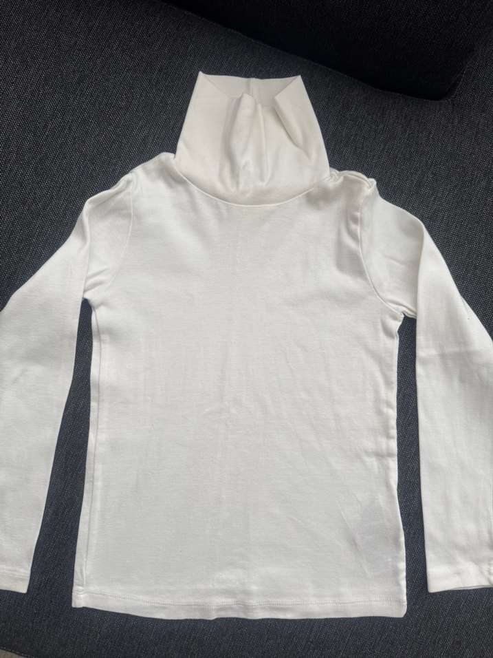 Beyaz Balıkçı Yaka kız çocuk 7-8 yaş - Görsel 2