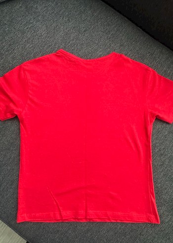 Kırmızı Baskılı kız Çocuk Tişörtü - Görsel 3