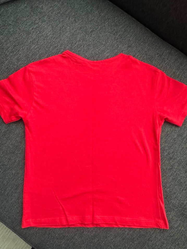 Kırmızı Baskılı kız Çocuk Tişörtü - Görsel 3