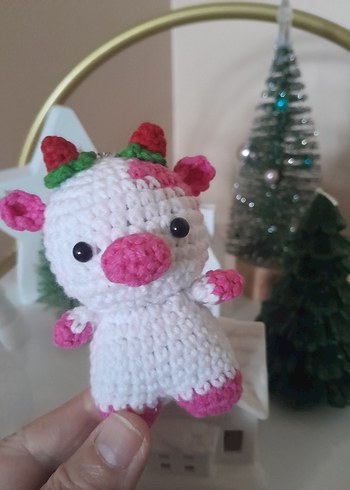 Renkli Pembe Tığ İşi Peluş Oyuncak - Görsel 2