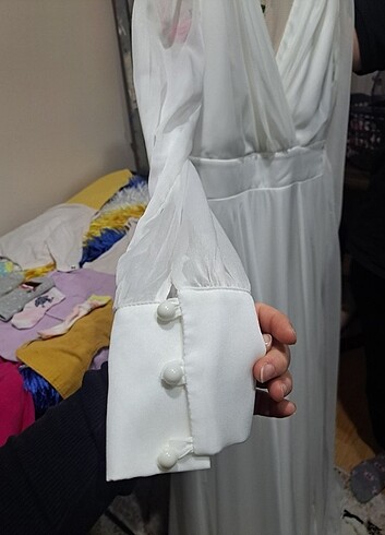 m Beden beyaz Renk Nikah elbisesi