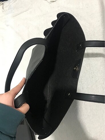  Beden siyah Renk koton çanta