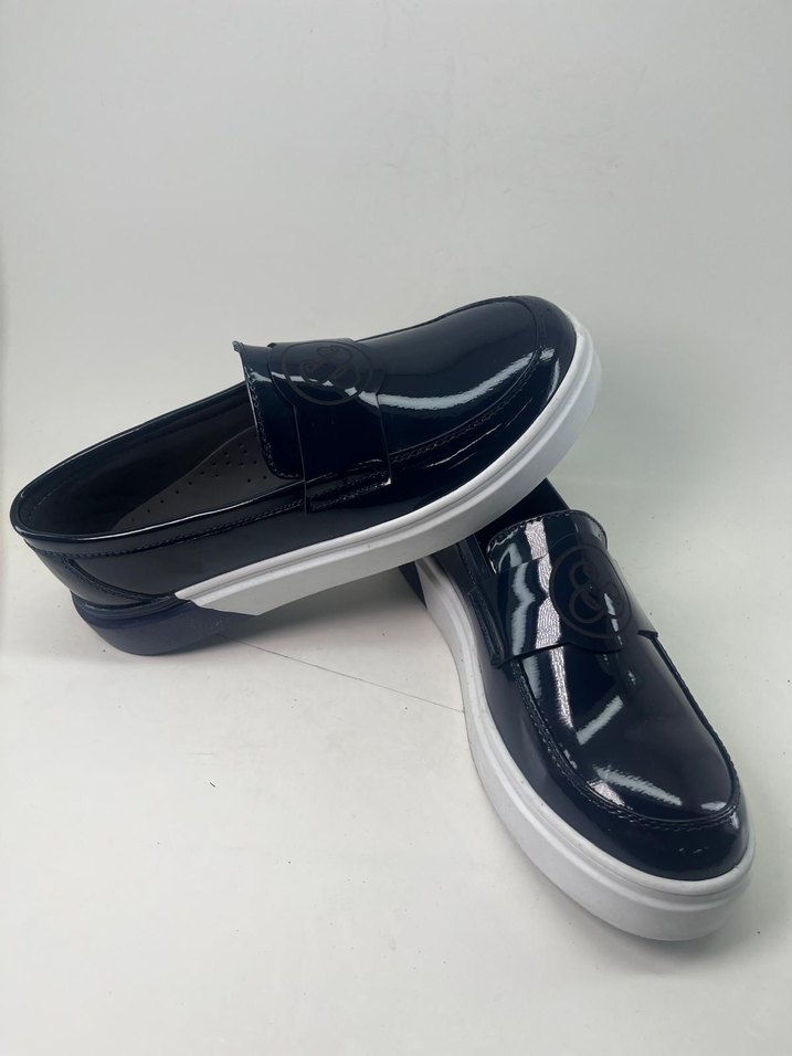 Erkek Parlak Lacivert Klasik Ayakkabı - Görsel 3