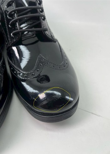 Siyah Parlak Erkek Klasik Ayakkabı - Görsel 2