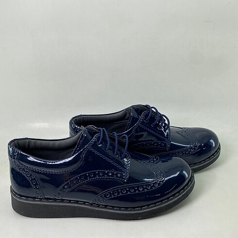 Hakiki Deri Lacivert Çocuk Ayakkabısı - Görsel 2