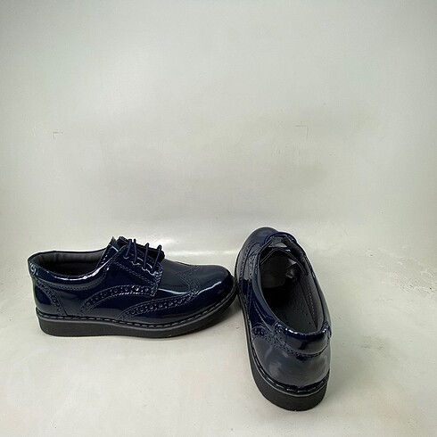 Hakiki Deri Lacivert Çocuk Ayakkabısı - Görsel 3