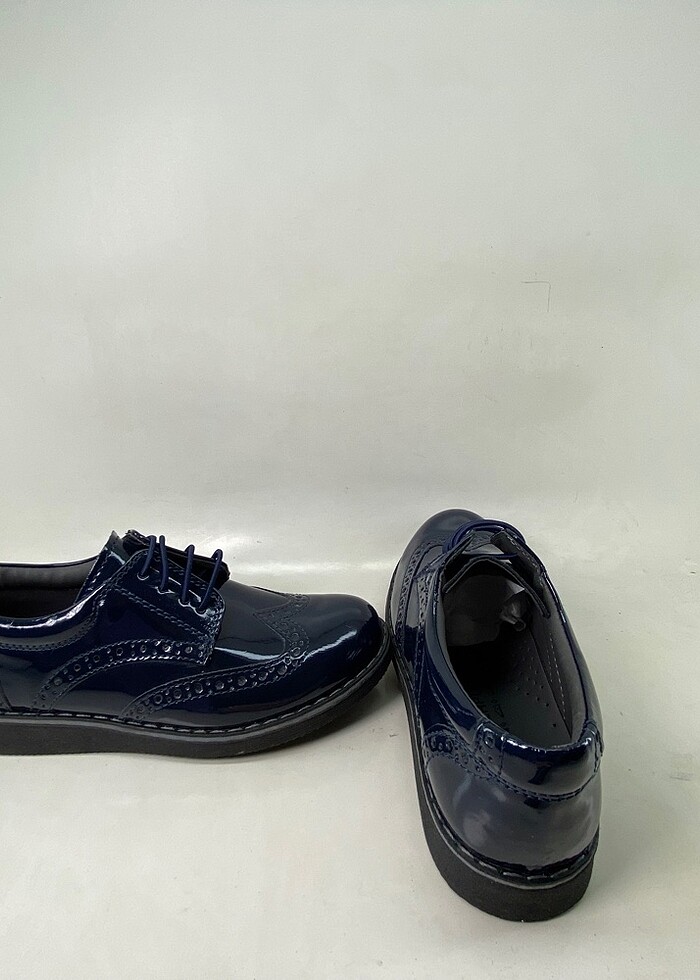 Hakiki Deri Lacivert Çocuk Ayakkabısı - Görsel 3