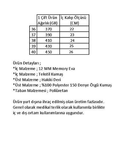 37 Beden beyaz Renk Hakiki Deri Medikal Terlik