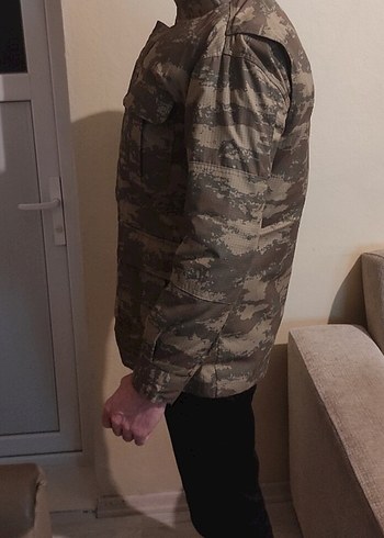 askeri parka Kahverengi Kamuflaj Desenli Erkek Ceket - Görsel 2