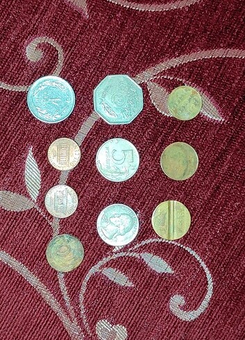 Antika Eski madeni para ve jeton  - Görsel 2