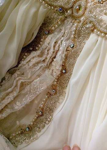 Antika vintage Fransız gelinlik - Görsel 9