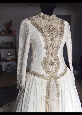 Antika vintage Fransız gelinlik - Görsel 2