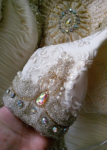 Antika vintage Fransız gelinlik - Görsel 7