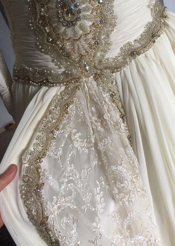 Antika vintage Fransız gelinlik - Görsel 12