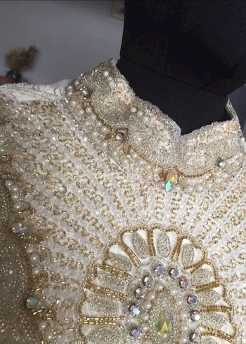 Antika vintage Fransız gelinlik - Görsel 15