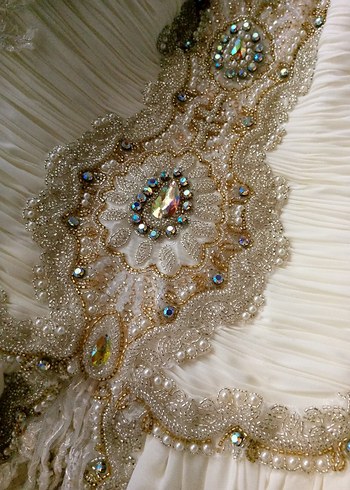 Antika vintage Fransız gelinlik - Görsel 3