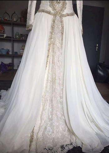 Antika vintage Fransız gelinlik - Görsel 10